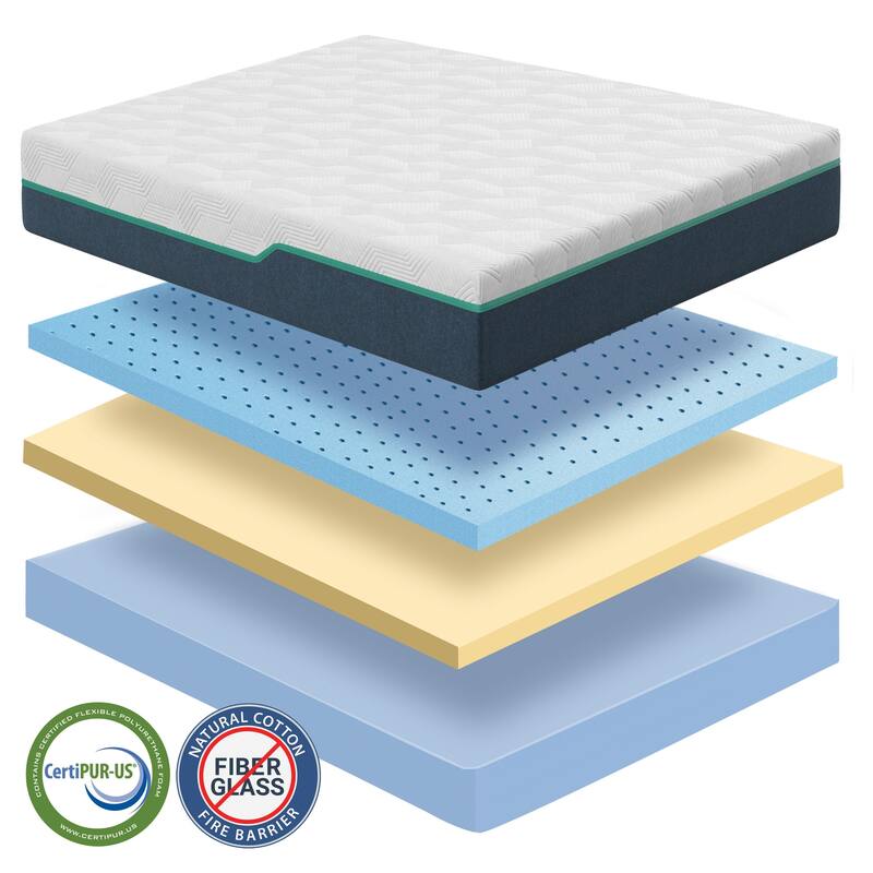 Nautica Home Invigorate 10" Medium-Plush Cooling Gel Memory Foam Mattress