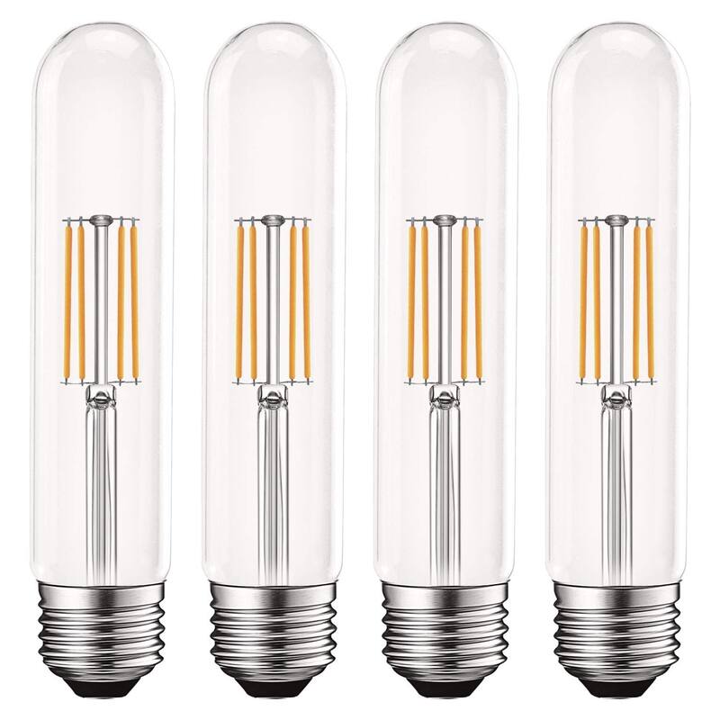 Luxrite Vintage T9 LED Tube Light Bulbs 60W Equivalent, 2700K Warm White, 550 Lumens, Dimmable, 5W, E26 Base (4 Pack) - 2700K (Warm White)