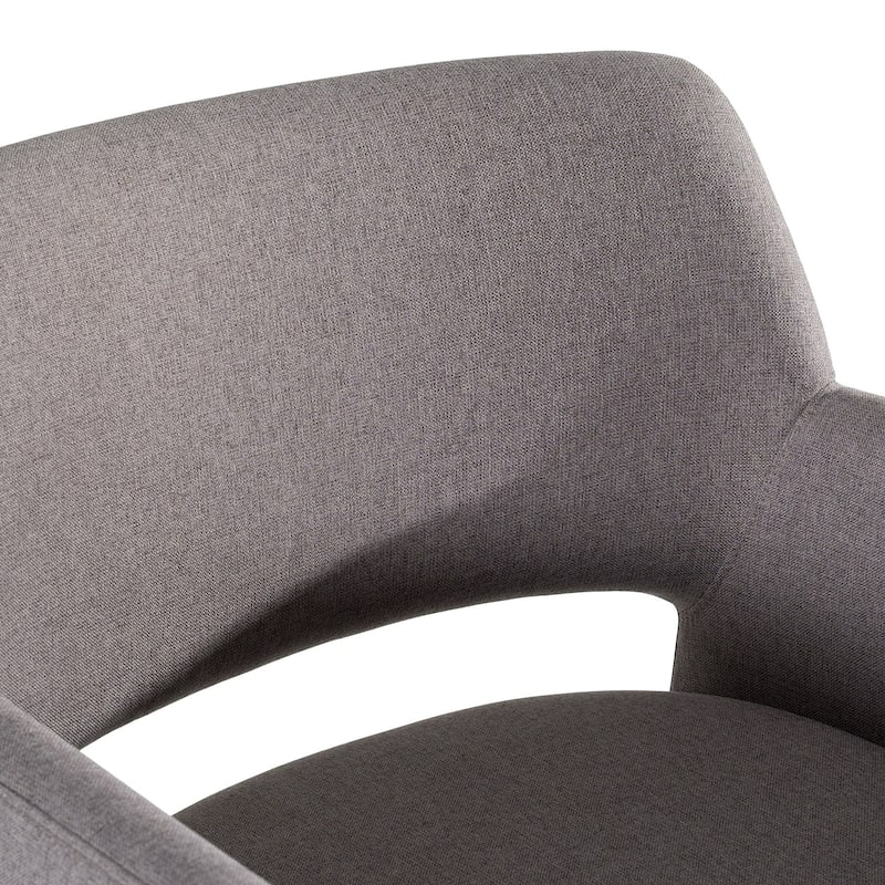 Lasara Modern Grey Fabric Dining Chair