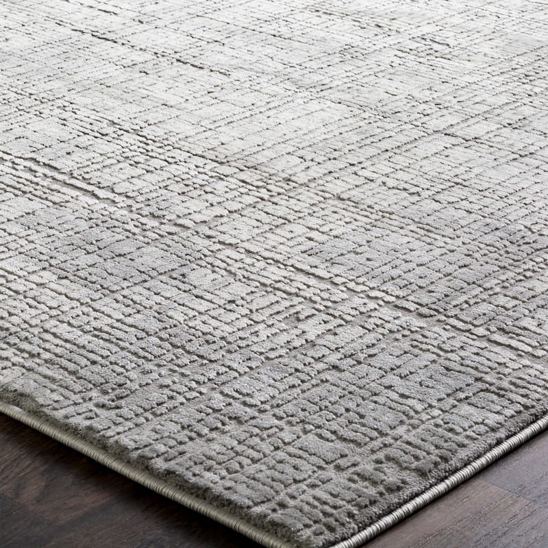 Jaden Tonal Abstract Grey Area Rug - 2' 7" x 7' 6"