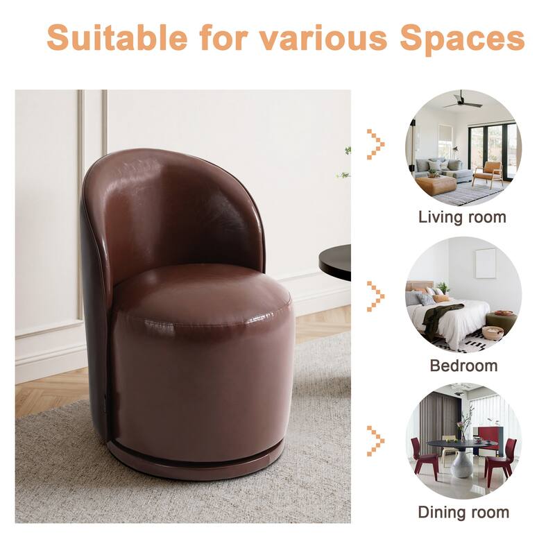 UIXE Modern Upholstered Swivel Armless Side Dining Chairs