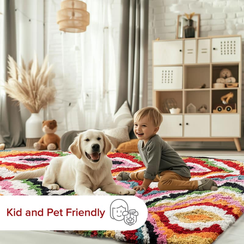Nuloom Handmade Carnival Abbey Shaggy Area Rug