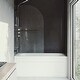 preview thumbnail 2 of 13, Vigo Orion 58" High x 34" Wide Hinged Frameless Tub Shower Door with