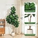preview thumbnail 29 of 42, Artificial Fiddle Leaf Fig Tree with 48 Leaves in White Planter Pot, Faux Ficus Lyrata Plant for Home or Office Decor