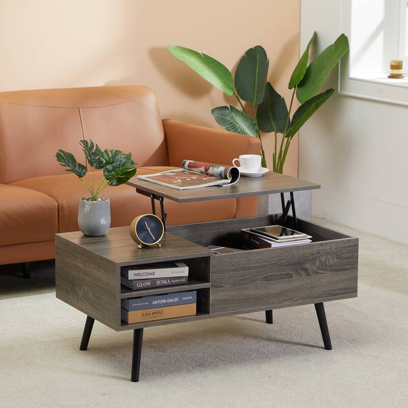 39.4 Inch Wooden Lift Top Coffee Table