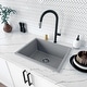 preview thumbnail 1 of 25, STYLISH 22 inch Composite Granite Dual Mount Kitchen Sink - 22" x 17.5" x 8.25" Grey