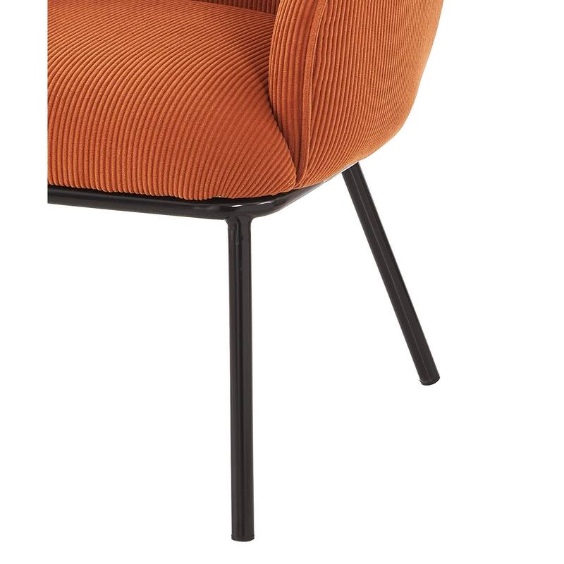 Mid Century Upholstered Black Leg Indoor Chair