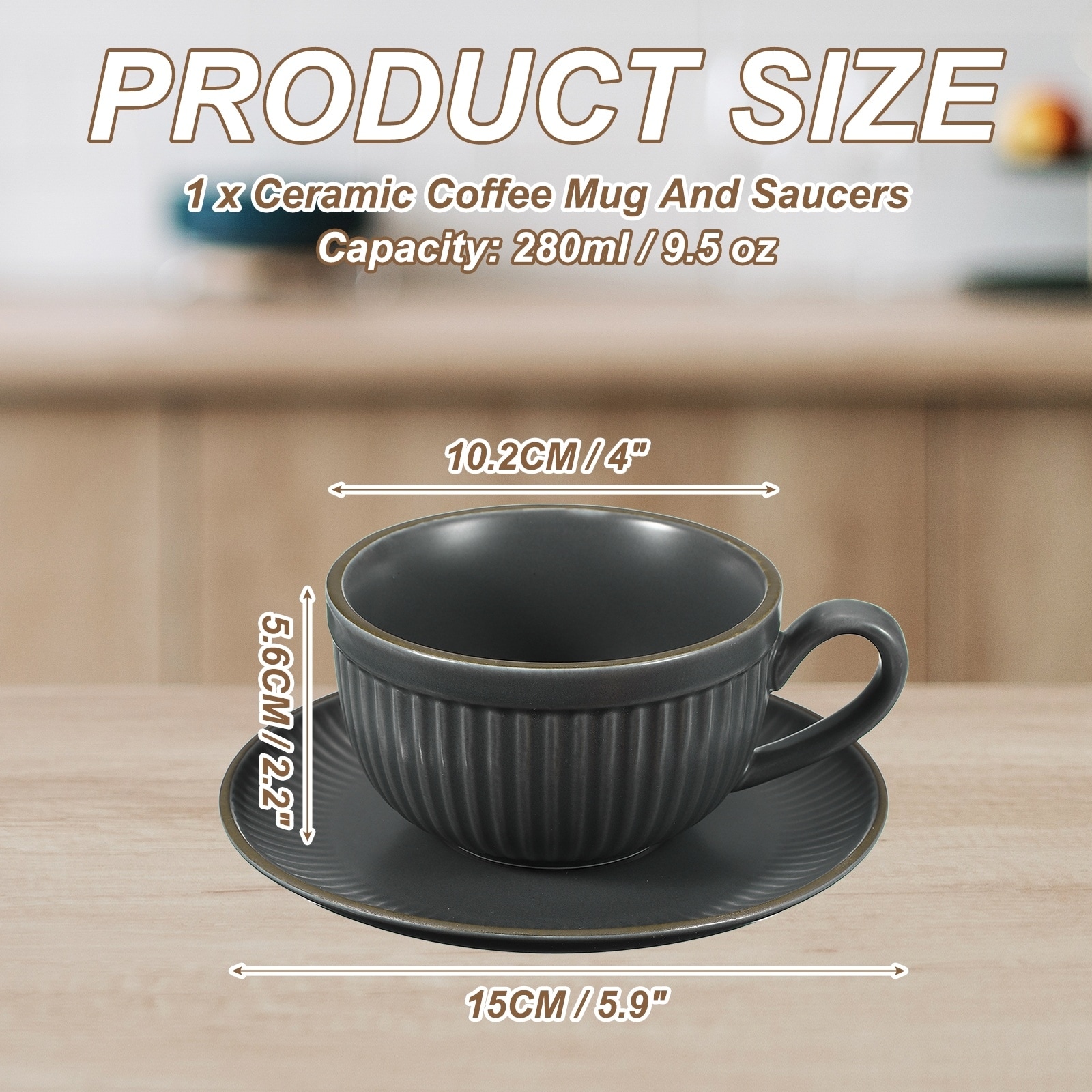 Handmade Vintage Espresso Cups, Coffee Cups and Saucers Ceramic Tea Cup with Handle Dishwasher and Microwave Safe for Gifts