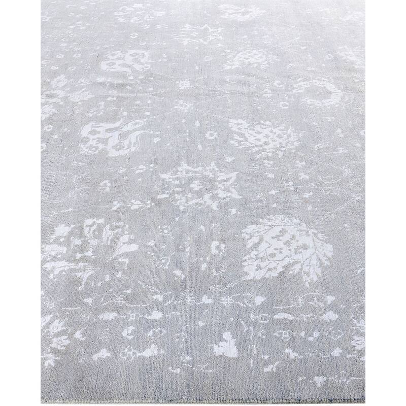 Ikat One-of-a-Kind Hand-Knotted Area Rug, Gray - 8' 0" x 10' 2"