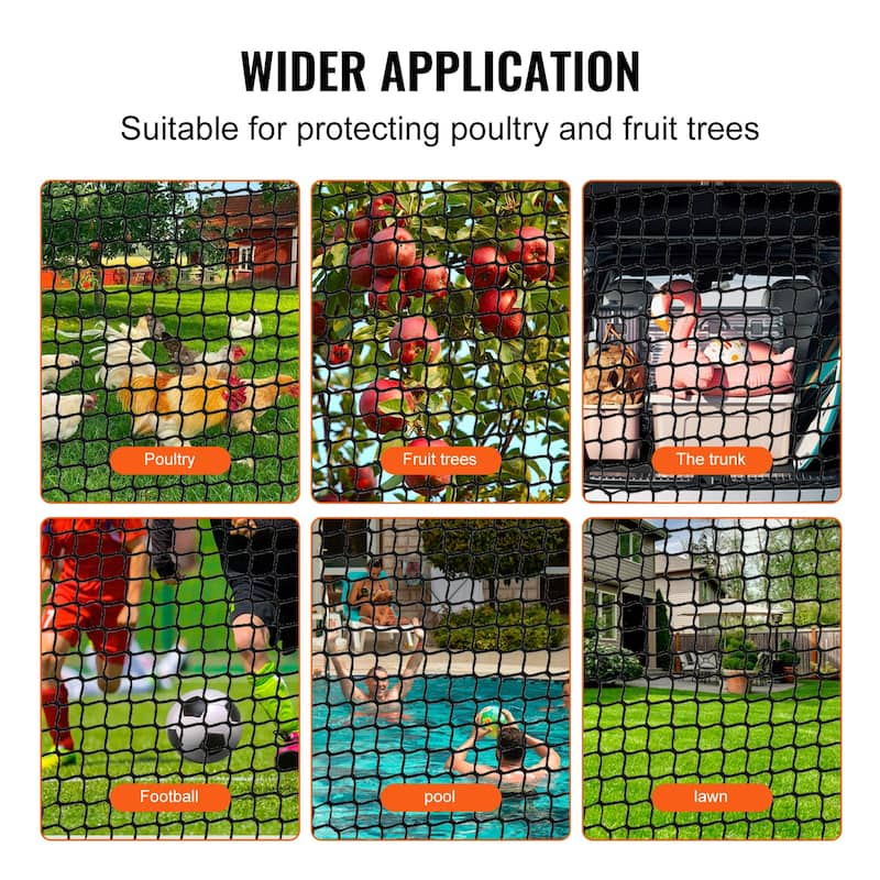 Golf Net Sports Netting Barrier for Backyard Driving Training Swing - Black 10X15 feet single net