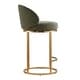 preview thumbnail 19 of 51, Spruce & Spring Chloe Upholstered Swivel Counter Bar Stool with Metal Frame and Arched Back