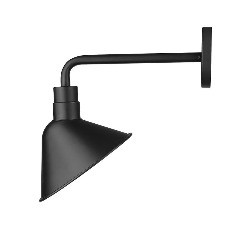 Modern Farmhouse Outdoor Wall Light Matte Black Steel Exterior Sconce with Wet Locations or Entryway