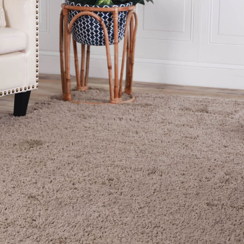 Superior Plush Shag Fuzzy Modern Solid Indoor Area Rug or Runner