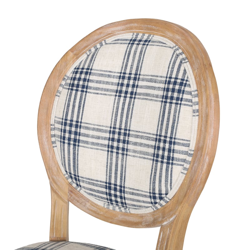 Phinnaeus French Country Fabric Dining Chairs (Set of 2) by Christopher Knight Home