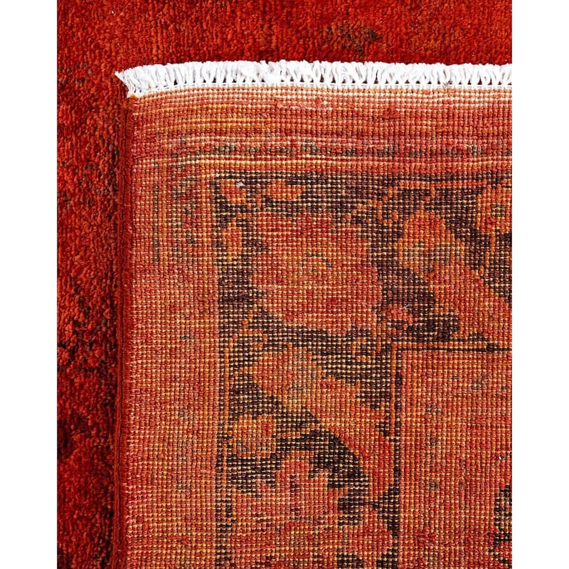 Contemporary Overdyed Wool Hand Knotted Area Rug - 4' 1" x 6' 1"
