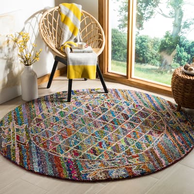 SAFAVIEH Handmade Nantucket Evgeneia Contemporary Cotton Rug