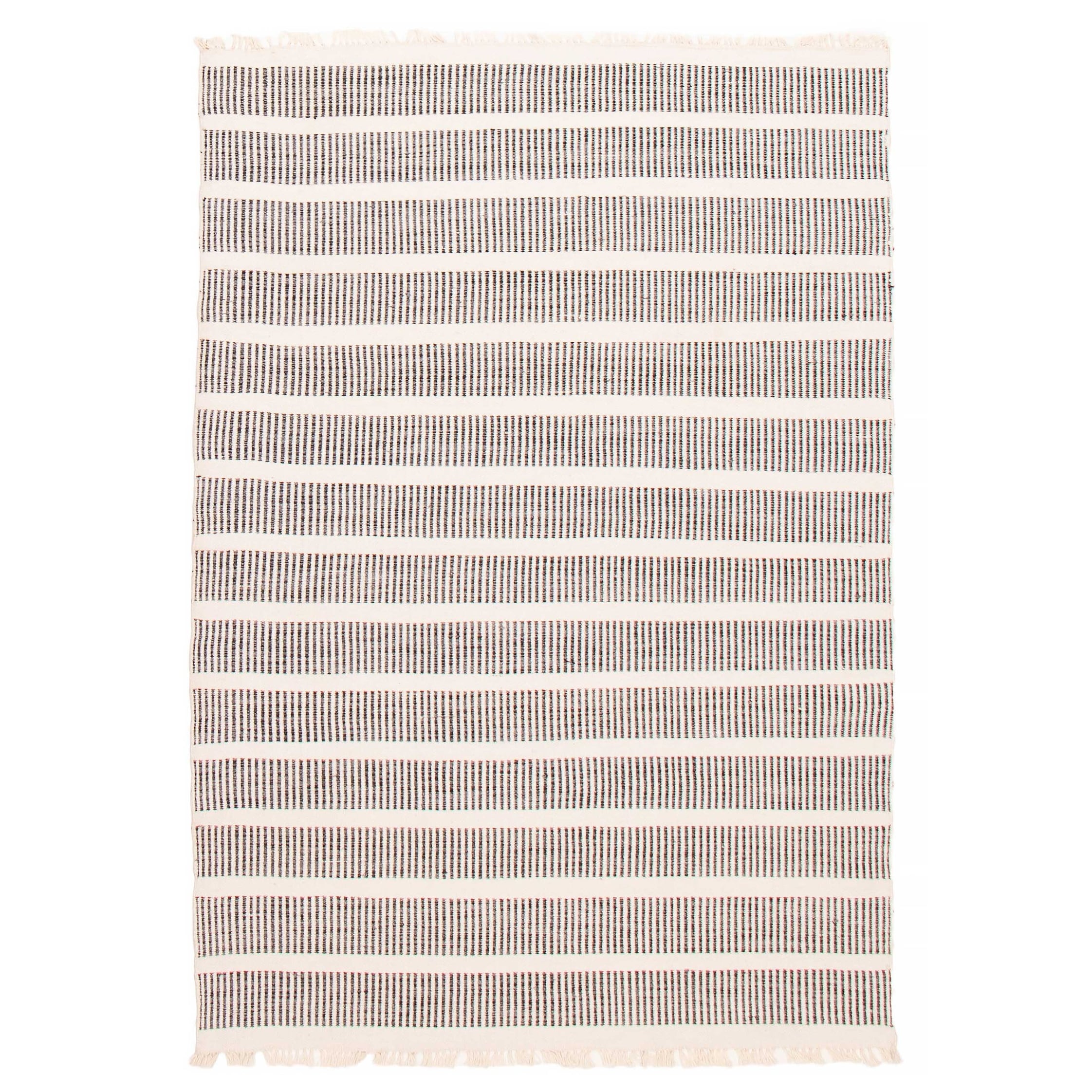 Ankara Black, White Kilim 5'2" x 7'6" - 5'2 x 7'6