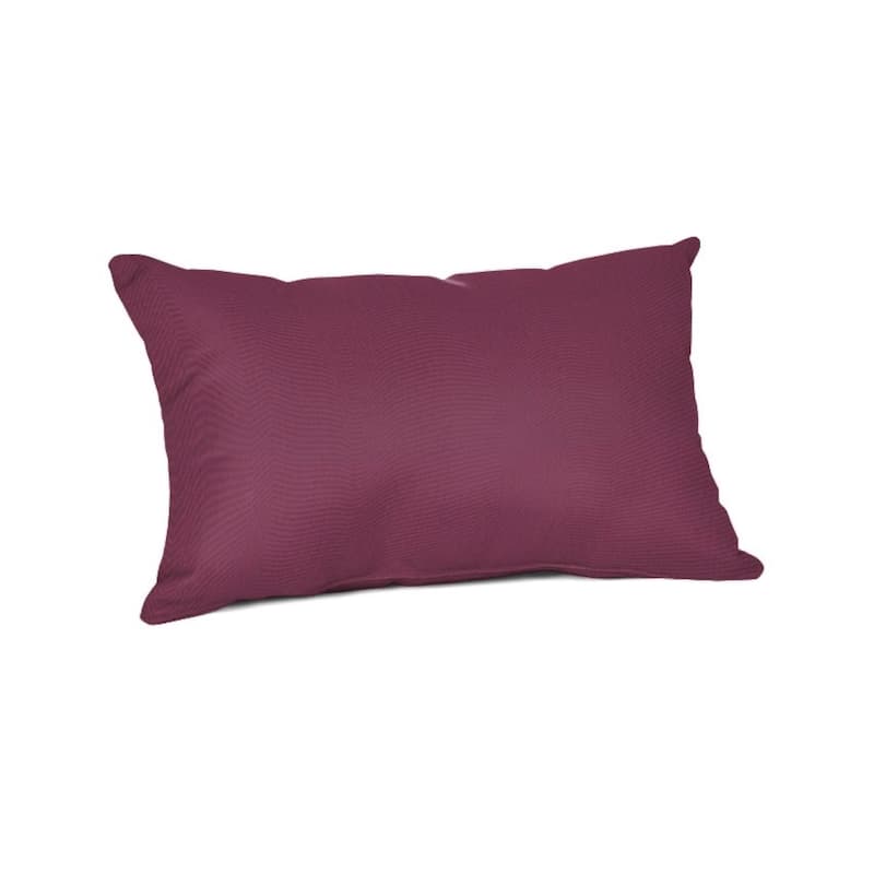 Sunbrella® Solid Fabric 1-Piece Indoor/Outdoor Lumbar Pillow, 19"W x 12"L - Canvas Iris