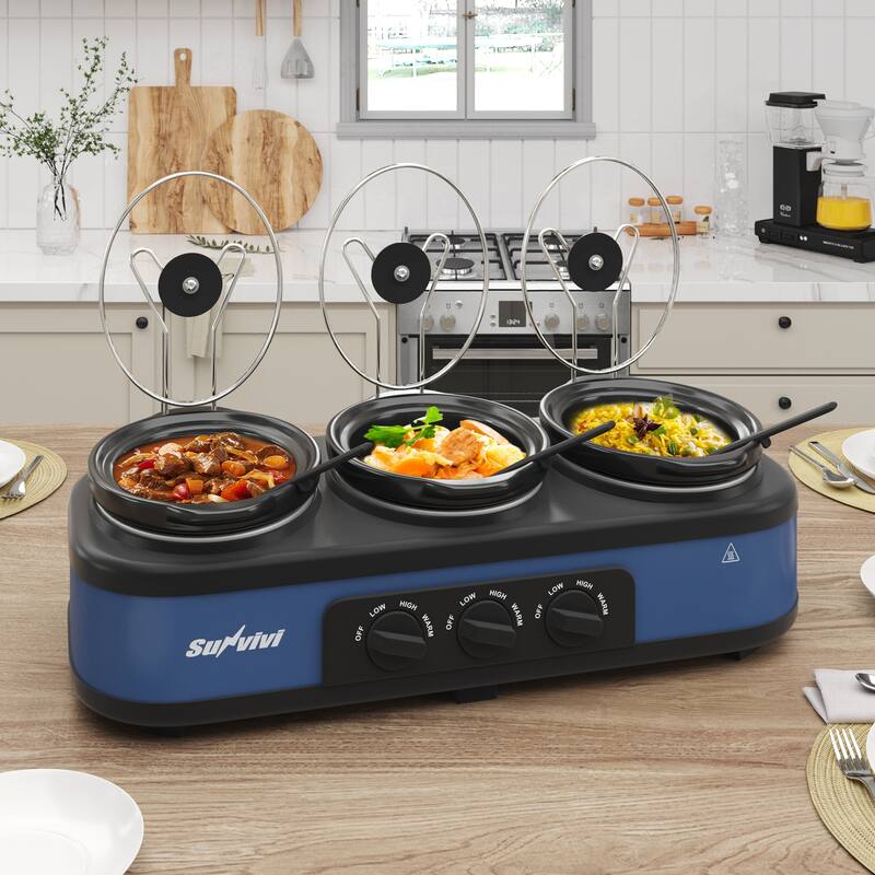 Triple Slow Cooker, 3 x 1.5 QT