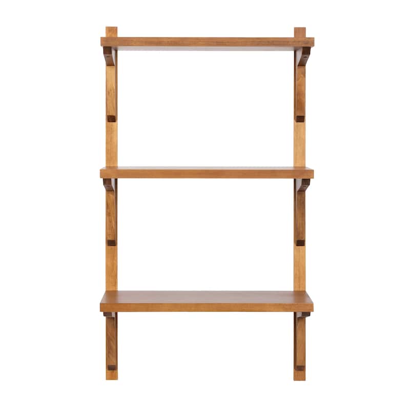 Kate and Laurel Meridien Mid-Century Wall Shelves