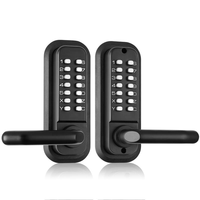 Mechanical Keyless Entry Door Lock Easy to Install, for Yard, Garden, Garage - Embedded double-sided keyboard