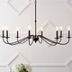 preview thumbnail 23 of 45, 34.75" 6-Light Iron LED Chandelier, by JONATHAN Y