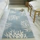Caistor Coastal Coral Reef Pattern Tropical Area Rug