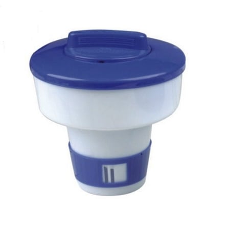 7" Classic Blue and White Floating Swimming Pool Chlorine Dispenser