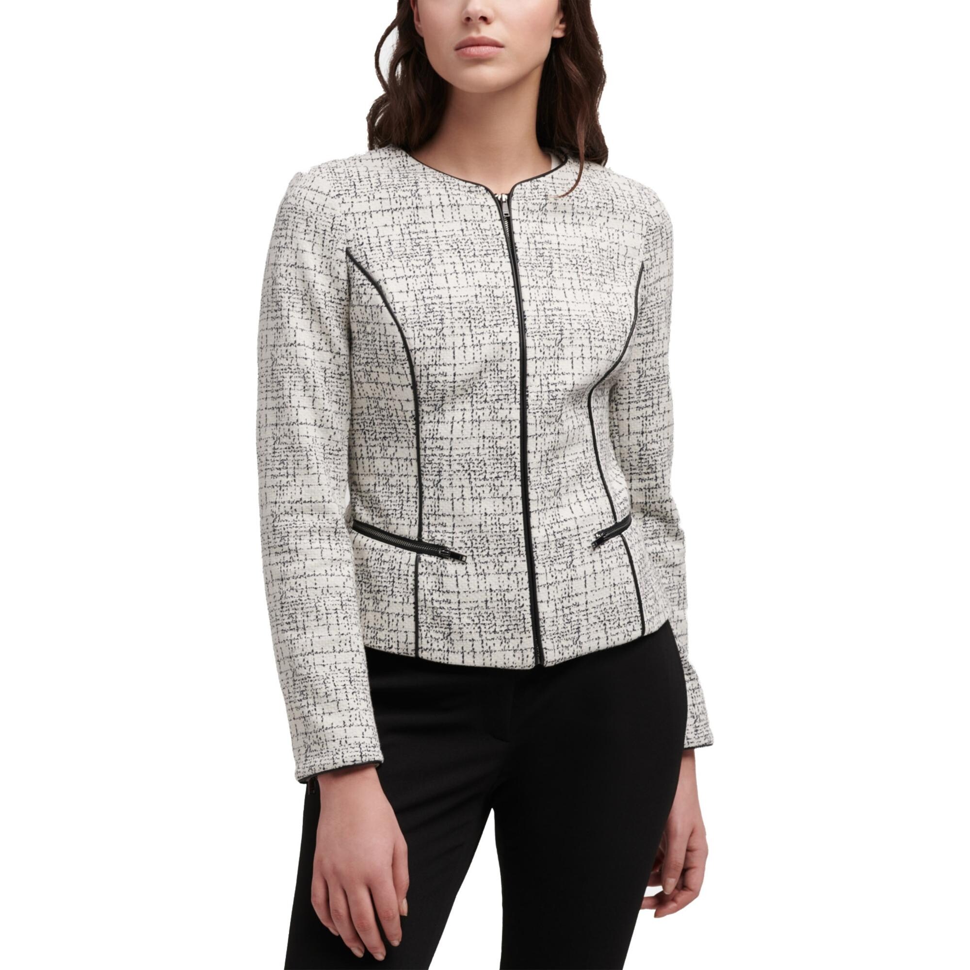 zip up blazer womens