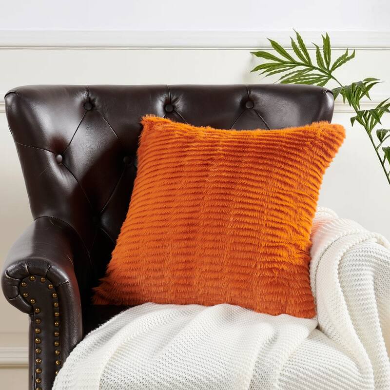 1 Pc Shaggy Wavy FauxFur Pillow Shell Soft Cushion Covers for Sofa