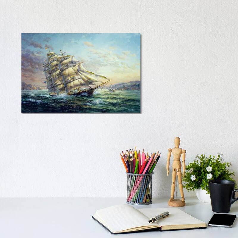 iCanvas "Clipper Ship Surprise" by Nicky Boehme Canvas Print - 8x12x0.75