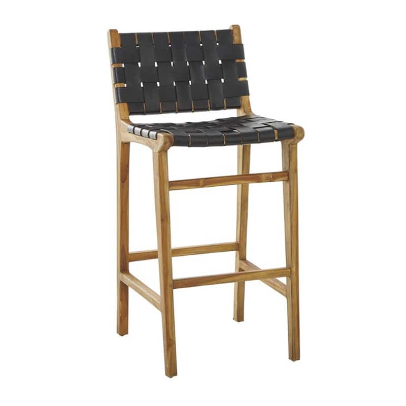 London 29-Inch Handmade Genuine Leather Bar Stool