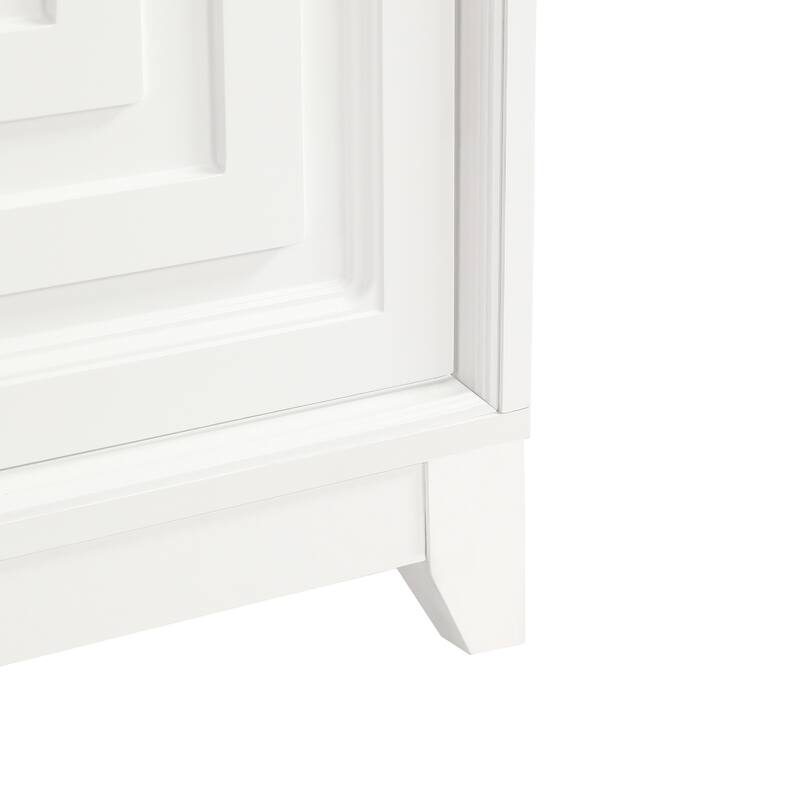 59.1" TV Stand Console Cabinet with 2 Spacious Storage Space and Solid Wood Legs for TVs Up to 65"