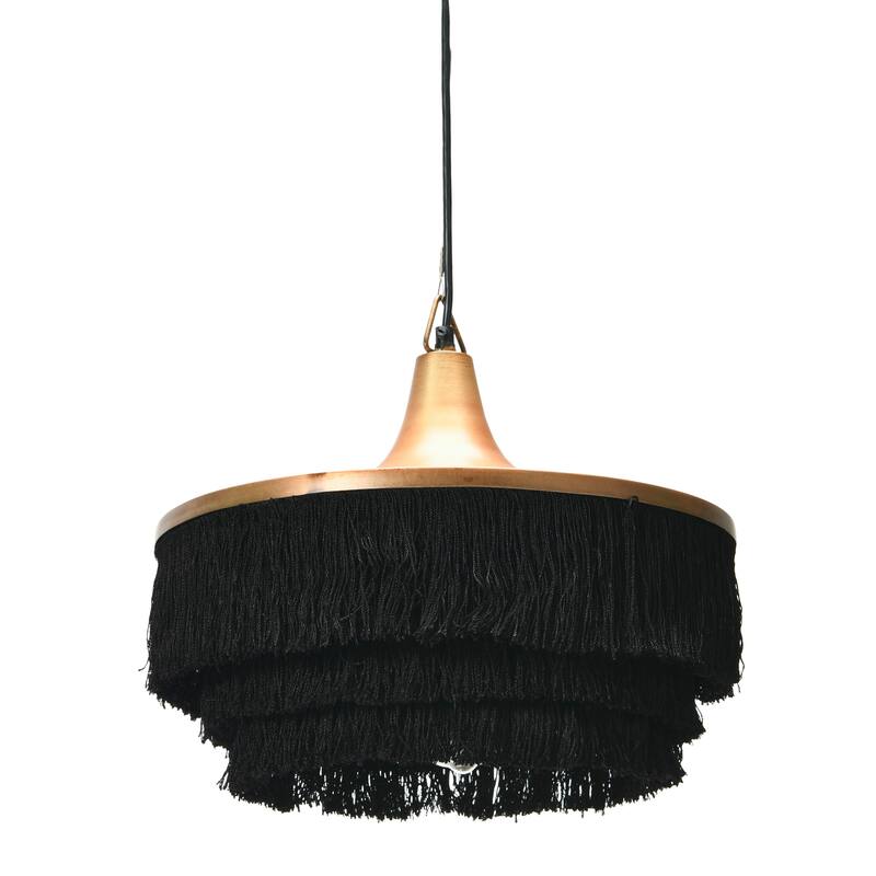 Modern Boho Metal Ceiling Light with Fringe