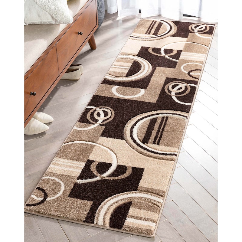 Well Woven Ruby Galaxy Waves Modern Geometric Area Rug