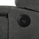 preview thumbnail 40 of 54, Manual Adjustable WingBack Recliner Chair, with Foldable Side Table, USB Charging Ports, PushBack Reclining Chairs