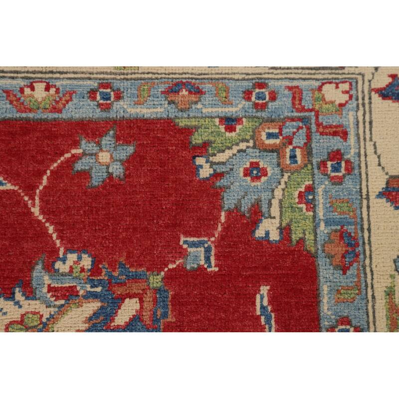 Red Oushak Oriental Area Rug Handmade Wool Carpet - 6'7" x 9'8"