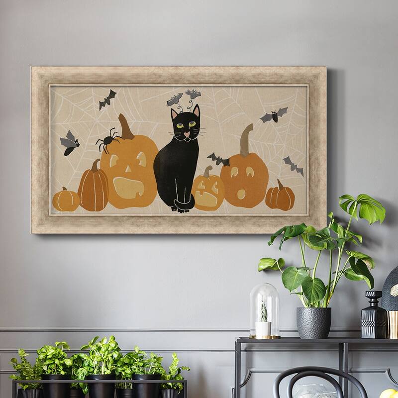 Pumpkin Patch Cats Collection D Premium Framed Canvas- Ready to Hang