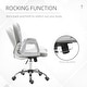 preview thumbnail 5 of 7, Button Tufted Desk Chair, Velvet Vanity Chair with Back and Wheels, Swivel Rolling Chair with Adjustable Height - N/A