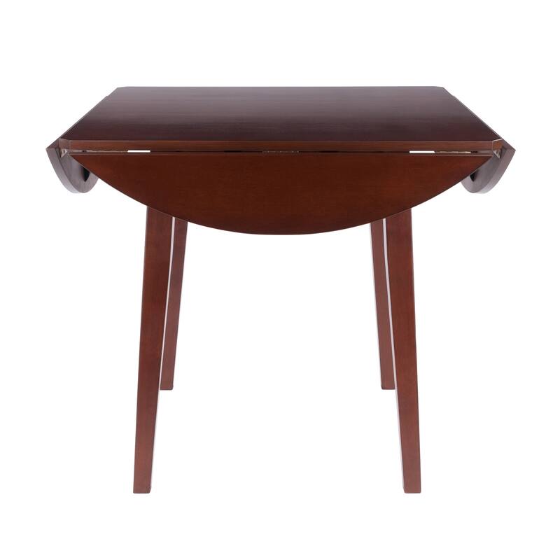 Dawson Round Dining Table, Quad Drop Leaf, Walnut