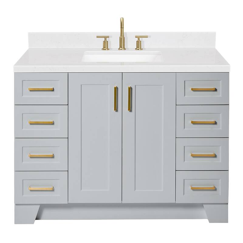 Ariel Q048SCQRVO Taylor 48" Free Standing Single Basin Vanity Set with - Grey