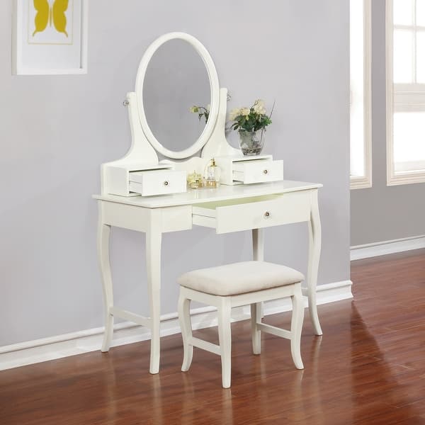 Shop Kayla Ivory Vanity Set Overstock 21529487
