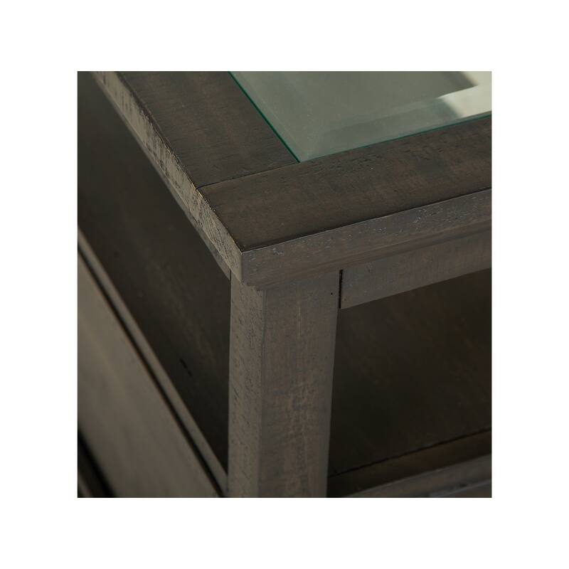 Magnussen Home Westley Falls Graphite Chairside End Table - 15''W x 24''D x 24''H
