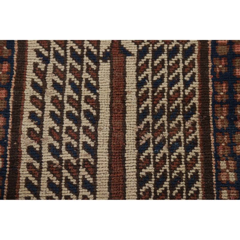 Garden Design Bakhtiari Vintage Persian Area Rug Handmade Wool Carpet - 6'9" x 10'3"