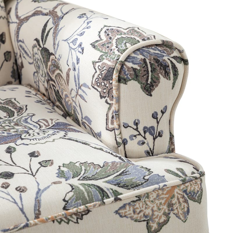 Epimethis Traditional Wingback Armchair with Foam-filled Seat and Turned Legs Set of 2 by HULALA HOME