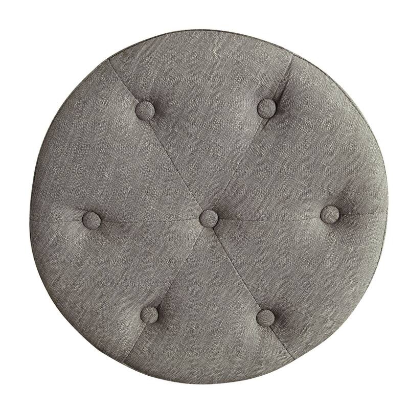 Elle Decor Penelope Round Tuft Stool