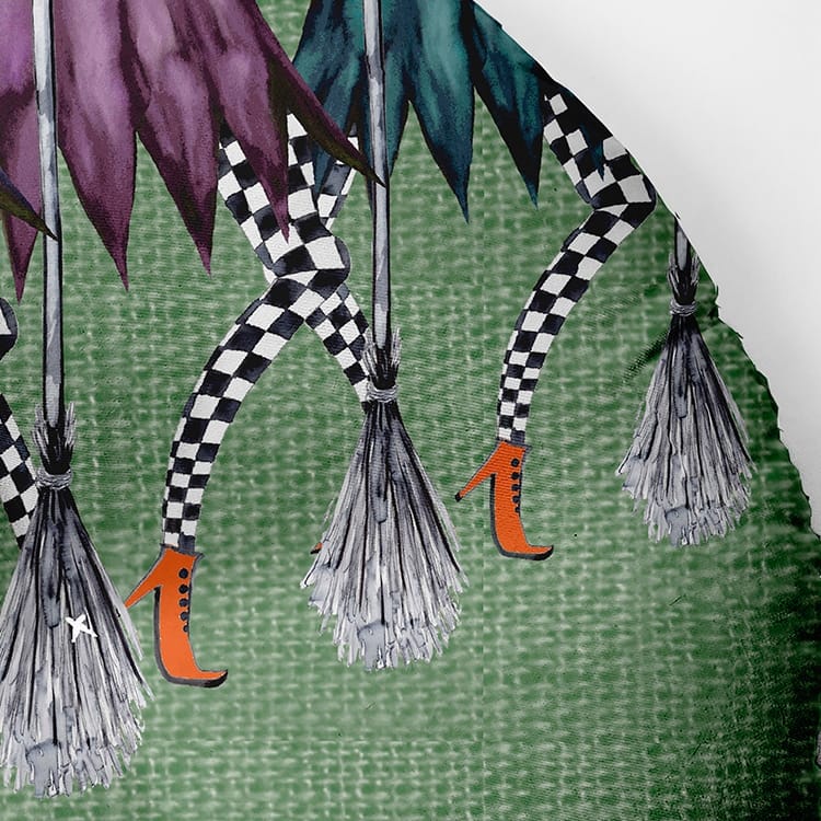 Esmerelda Trippled Halloween Design Tufted Floor Pillow