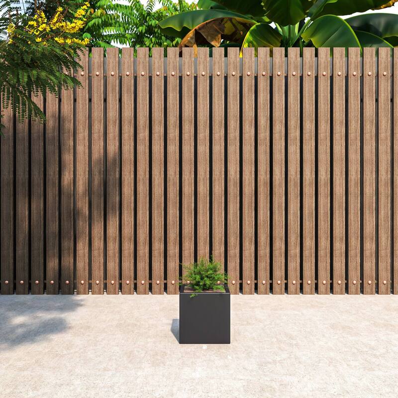 Fern Modern Square Fiberstone and MGO Clay Planter with Drainage for Indoor & Outdoor Home Office Patio Yard Decor