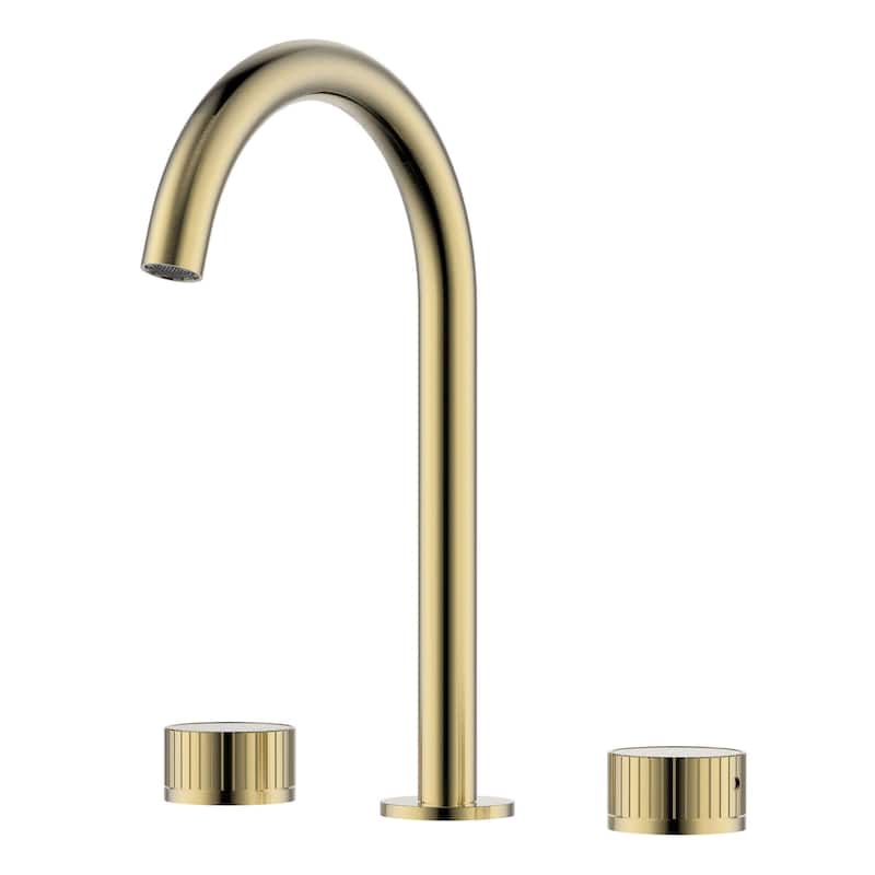 Ruvati Athena Two Handle Stone Marble Inlay Twist Bathroom Faucet in Brushed Gold - RVF5232SG - 7'6" x 9'6"