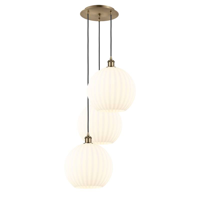 Innovations Lighting 113B-3P-39-19 White Venetian Pendant White